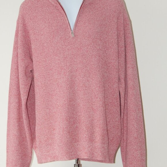 Peter Millar Crown Men Wool Cotton Twisted Knit Quarter Zip Sweater LYCHE XL NWT - Picture 5 of 8